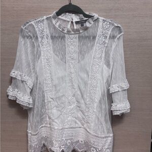 Elegant White Lace Blouse for Women